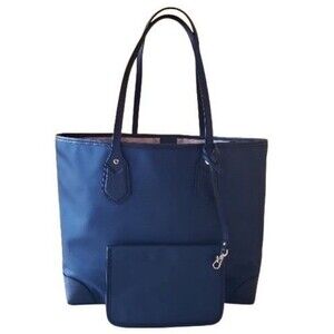 Michael Kors Eva Nylon Large Tote With Pouch in Navy - NWT